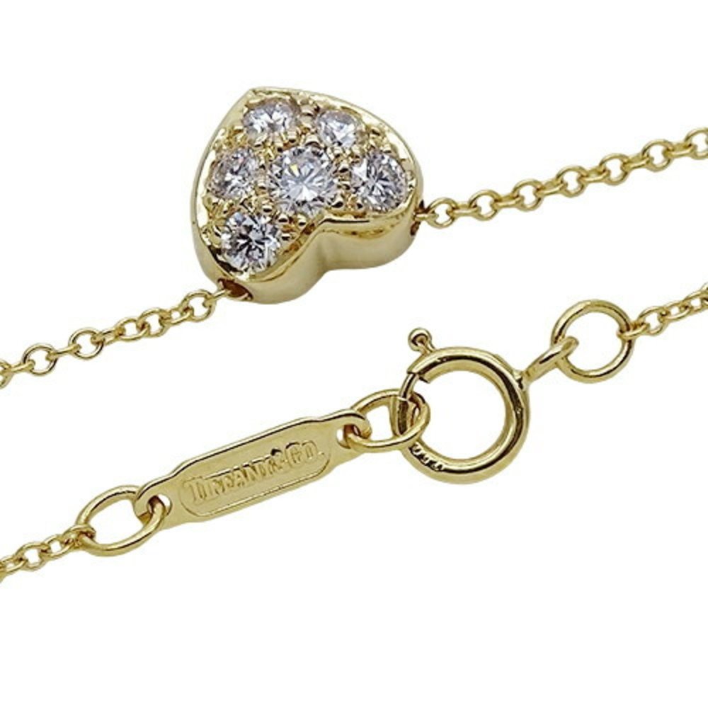 TIFFANY & CO. Pendant Necklace 750YG Diamond Heart Pavé Yellow Gold - Picture 7 of 11
